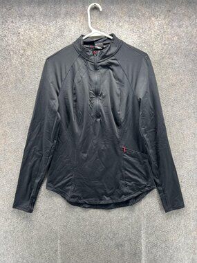 Spyder Active Pullover Womens Medium Black 1/4 Zip Long Sleeve Performance Top